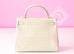 Hermes Beton White GHW Matte Crocodile Kelly 32 Handbag
