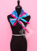 Hermes Rose Pink Blue Twill Silk 90 cm Flamingo Party Scarf