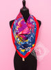 Hermes Rose Red Twill Silk 90 cm Flamingo Party Scarf