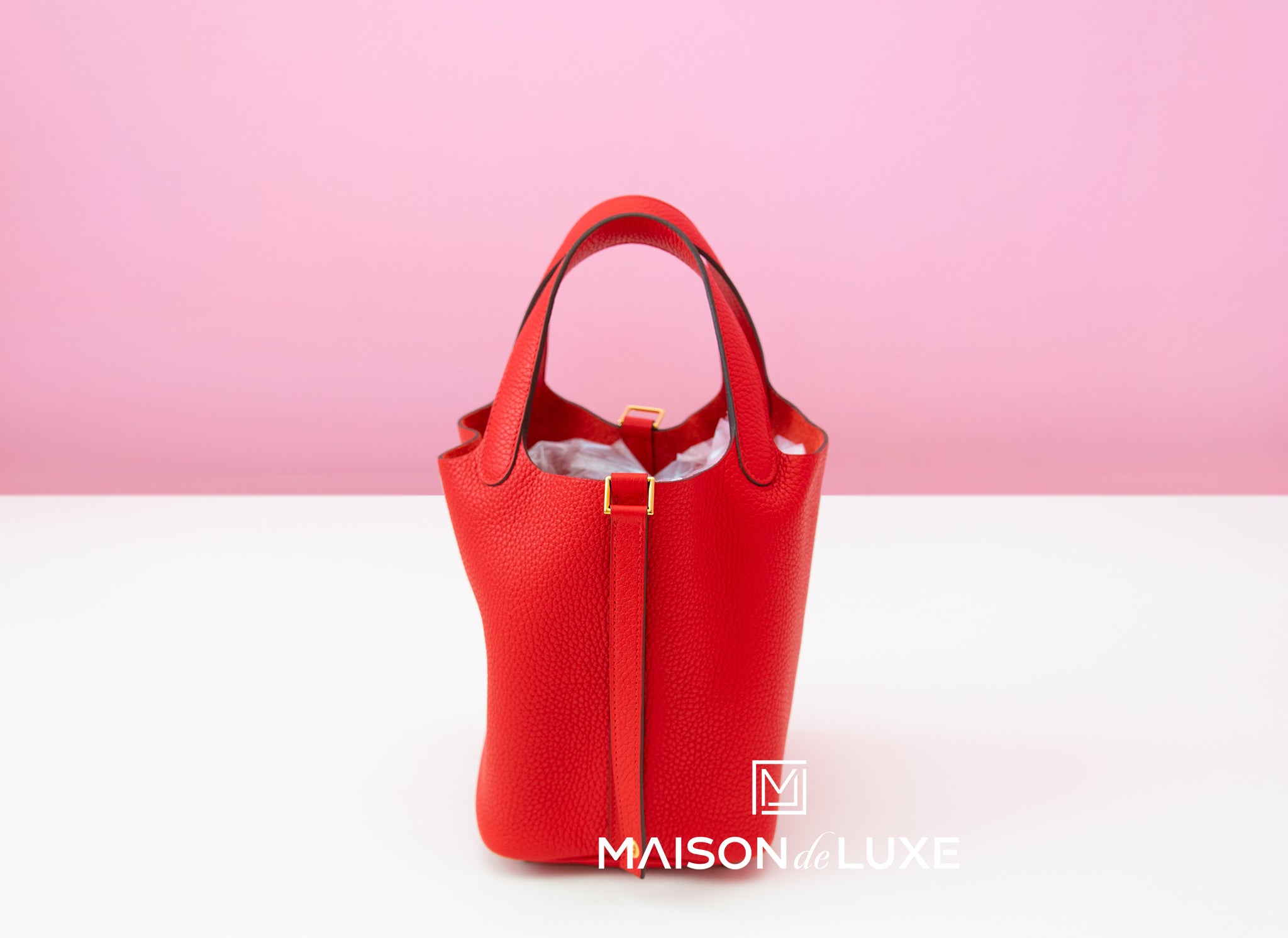 Hermes Rouge de Coeur Red Picotin Lock 18 PM Handbag – MAISON de LUXE