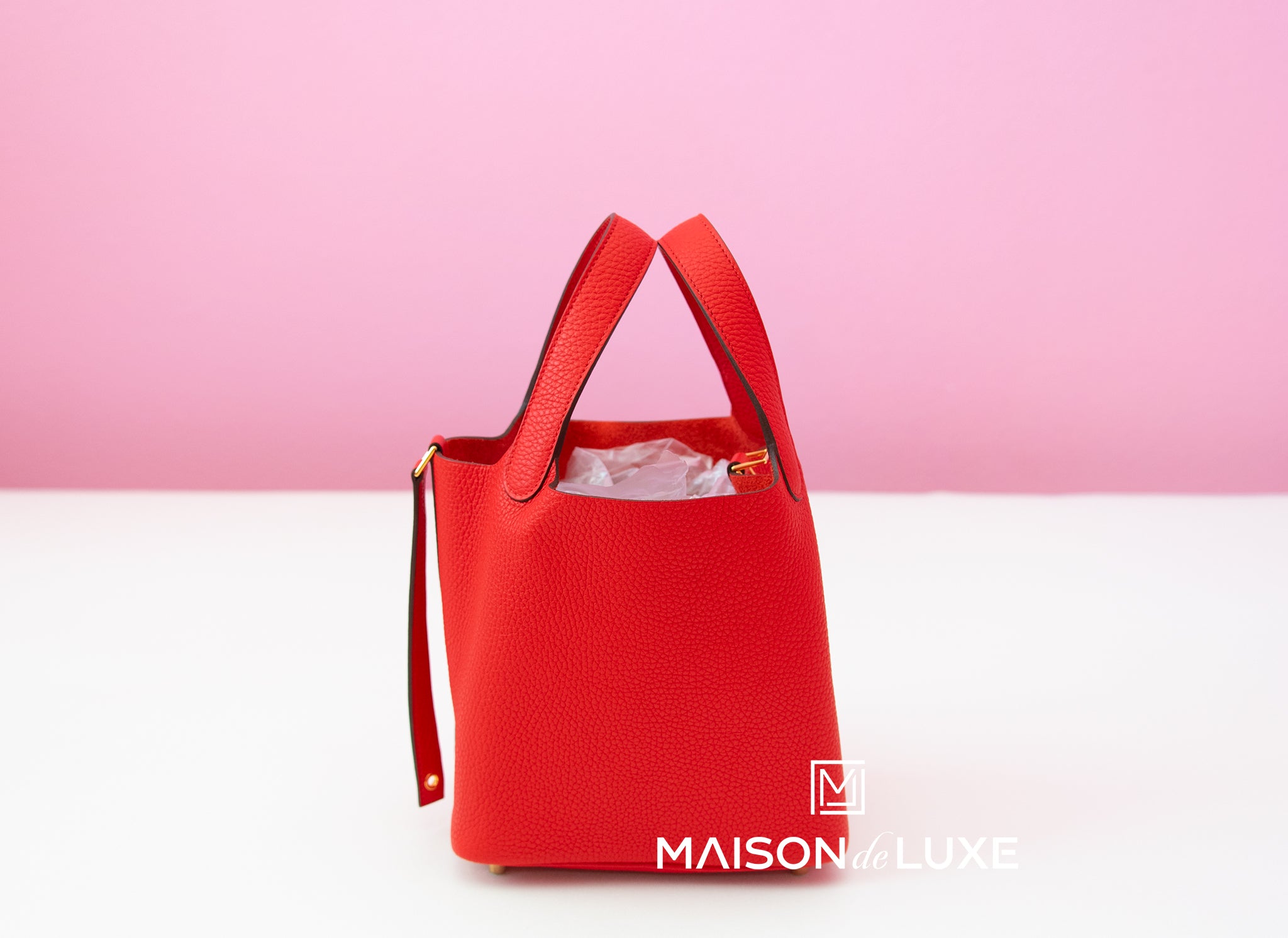 Hermes Rouge de Coeur Red Picotin Lock 18 PM Handbag – MAISON de LUXE