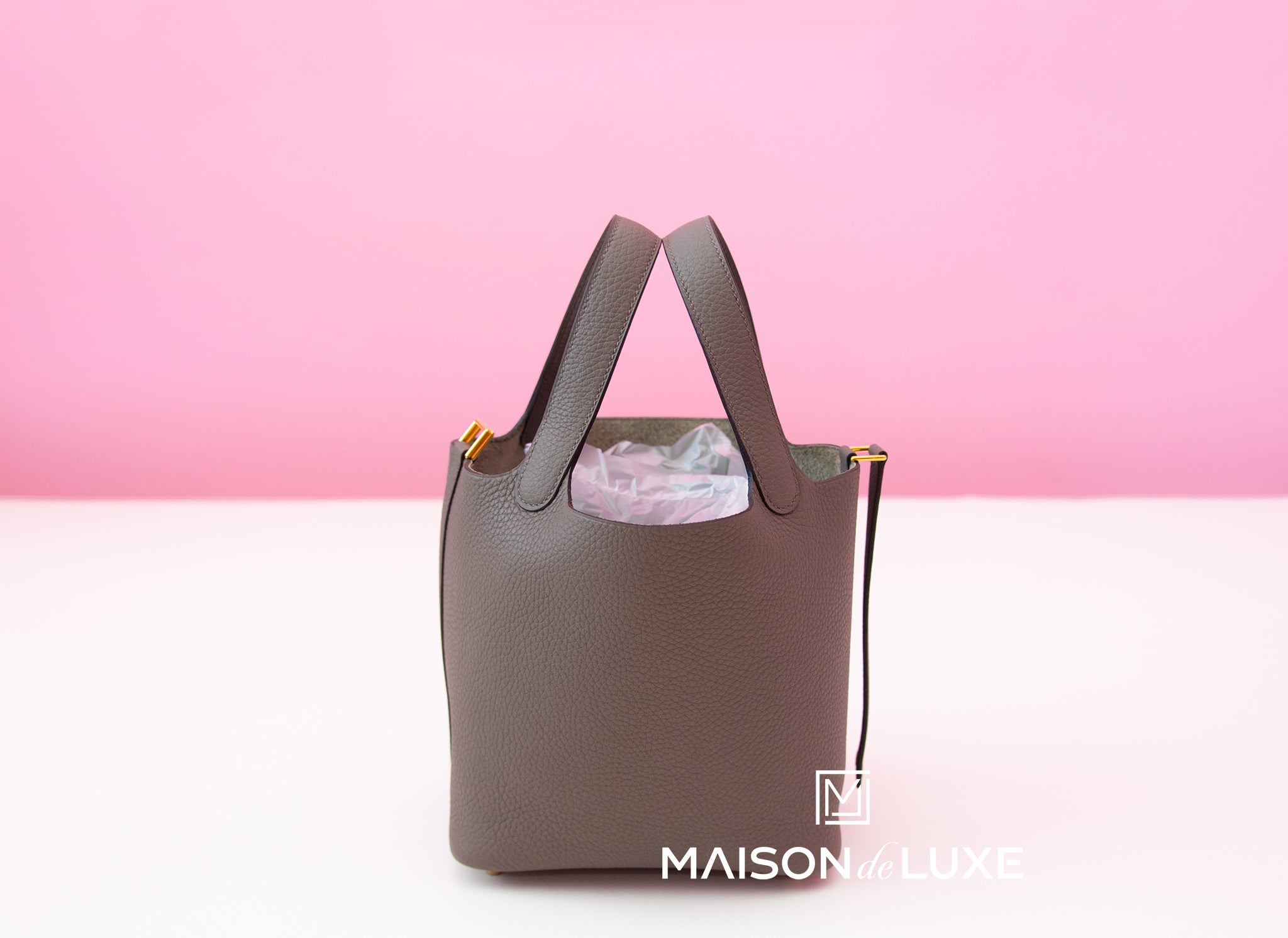 Etoupe Picotin Etain 18 Hermes Etain Gray Picotin Lock 18 PM