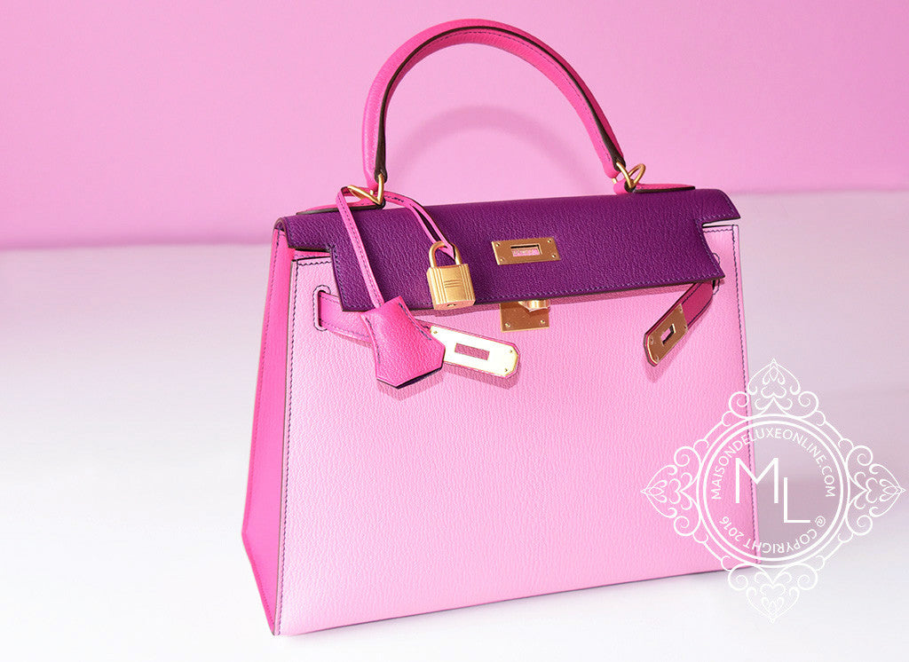 Hermes Mini Kelly II Bag p9 Anemone Epsom GHW