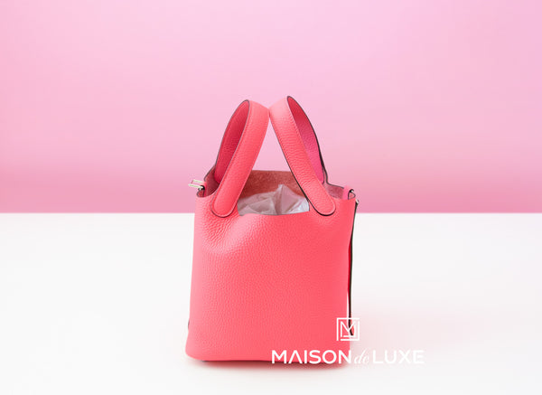 Hermes Rose Azalee Pink Picotin Lock 18 PM Handbag – MAISON de LUXE