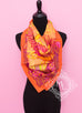 Hermes Orange Twill Silk 90 cm Flamingo Party Scarf