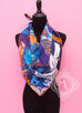 Hermes Blue Twill Silk 90 cm Into the Canadian Wild Scarf
