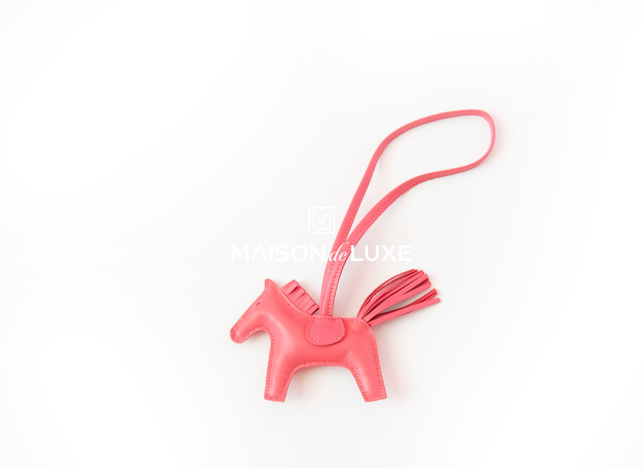 New in Box Hermes Rodeo PM Rose Azalee Bag Charm For Sale at 1stDibs