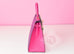Hermes 5P Pink Rose Shocking Anemone Sellier Chevre Kelly 28 Handbag - New - MAISON de LUXE - 5