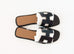 Hermes Women's Black Oran Sandal Slipper 37 Shoes