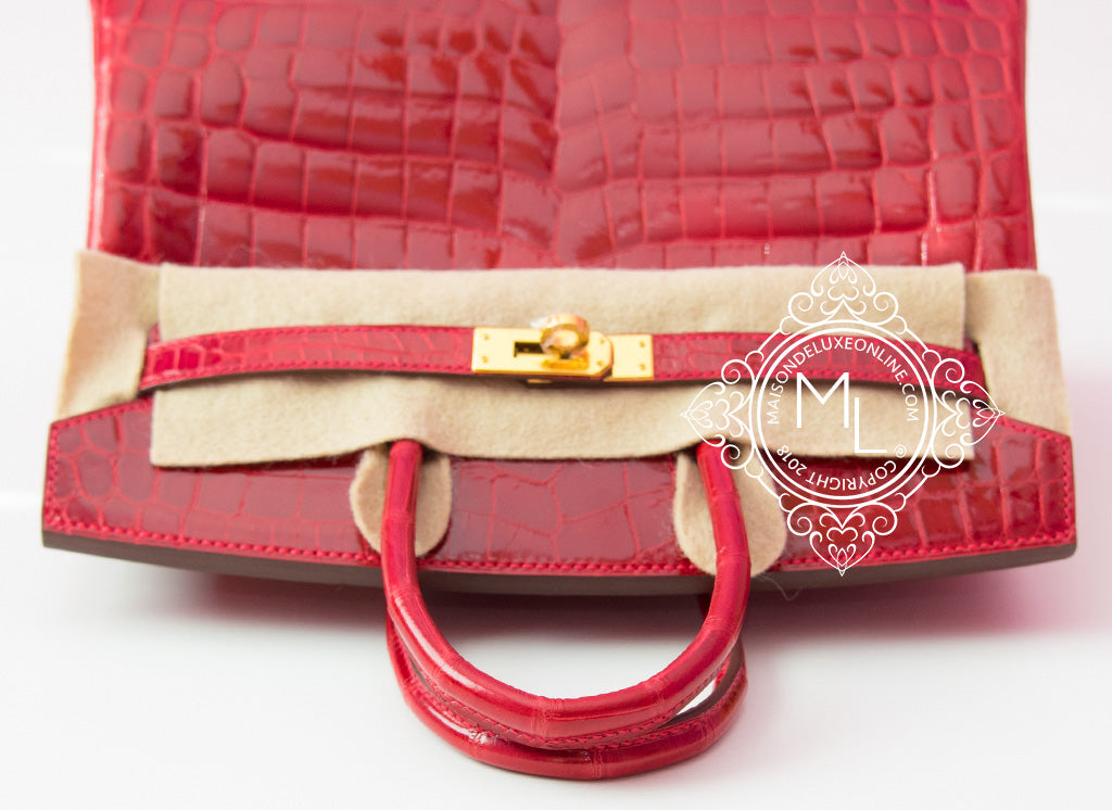 red crocodile birkin purse