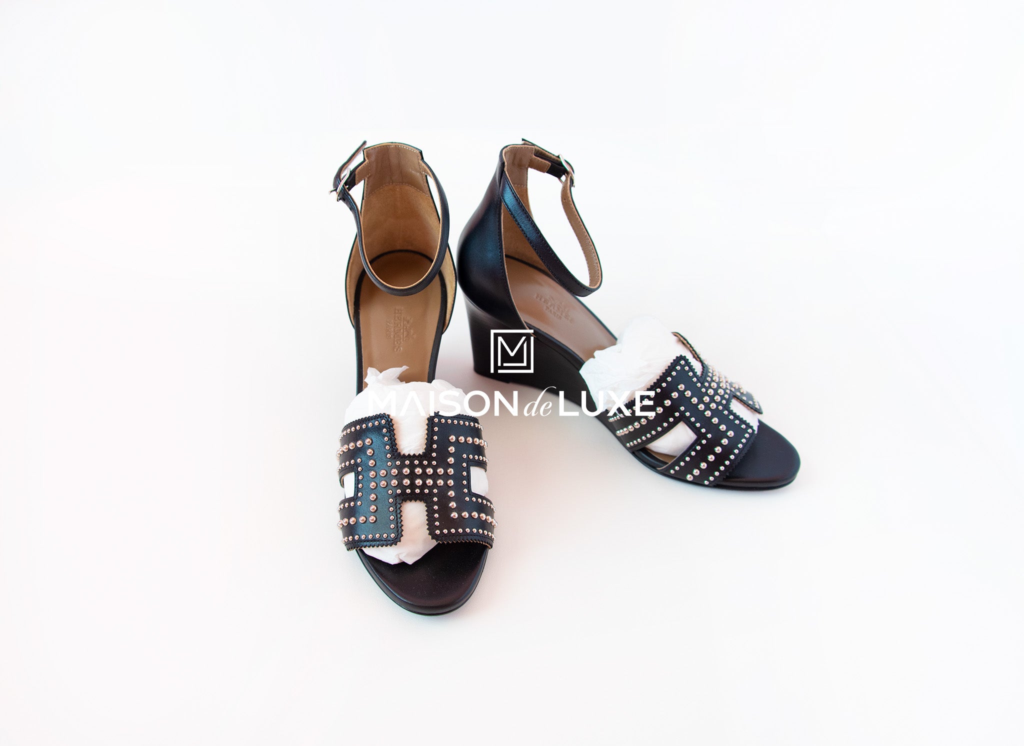 Hermes Women's Black Legend Sandal 37 Shoes - MAISON de LUXE