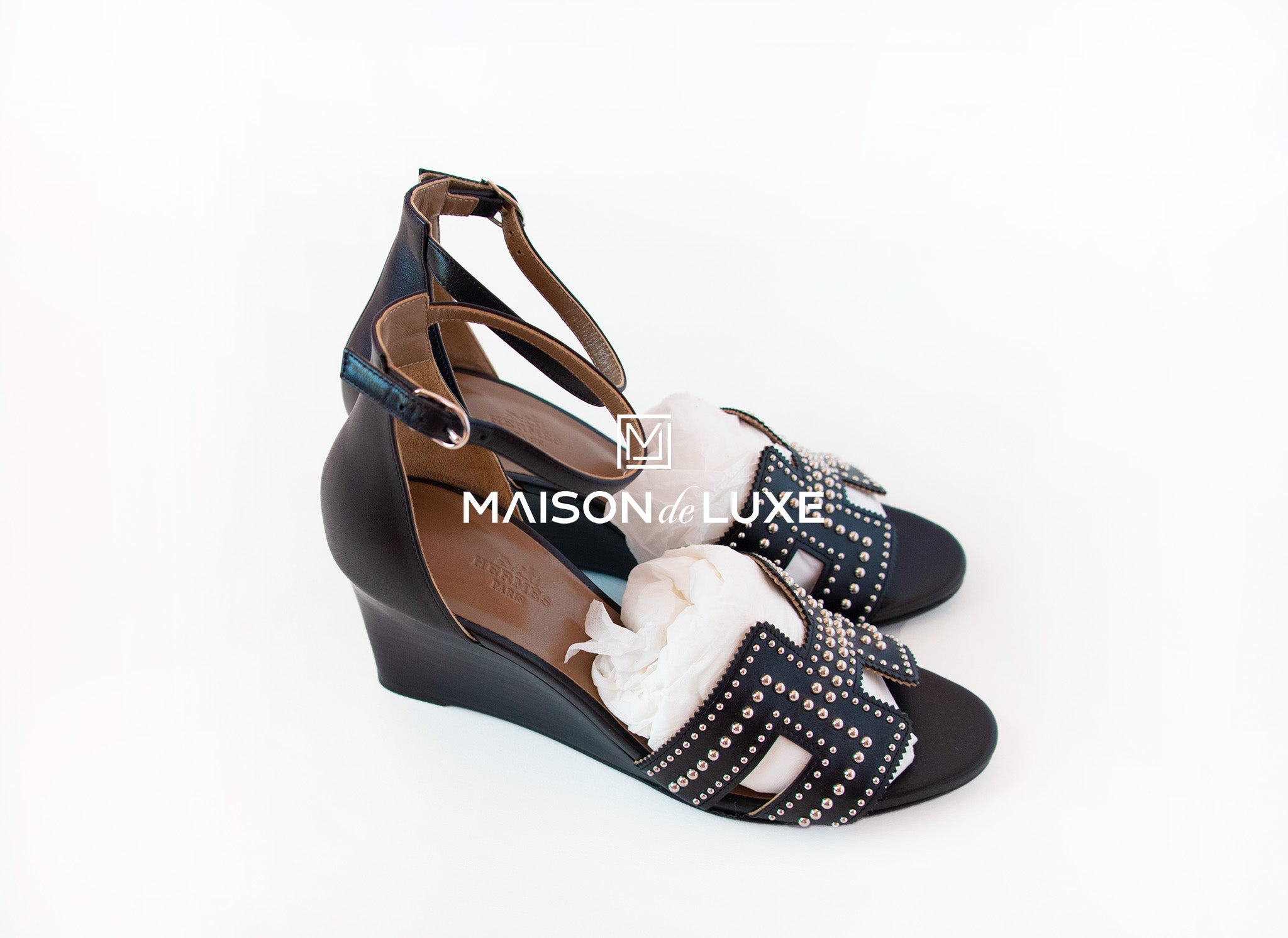 Hermes Women's Black Legend Sandal 37 Shoes - MAISON de LUXE