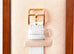Hermes Gold H Hour Watch PM White Strap Bracelet - New - MAISON de LUXE - 5