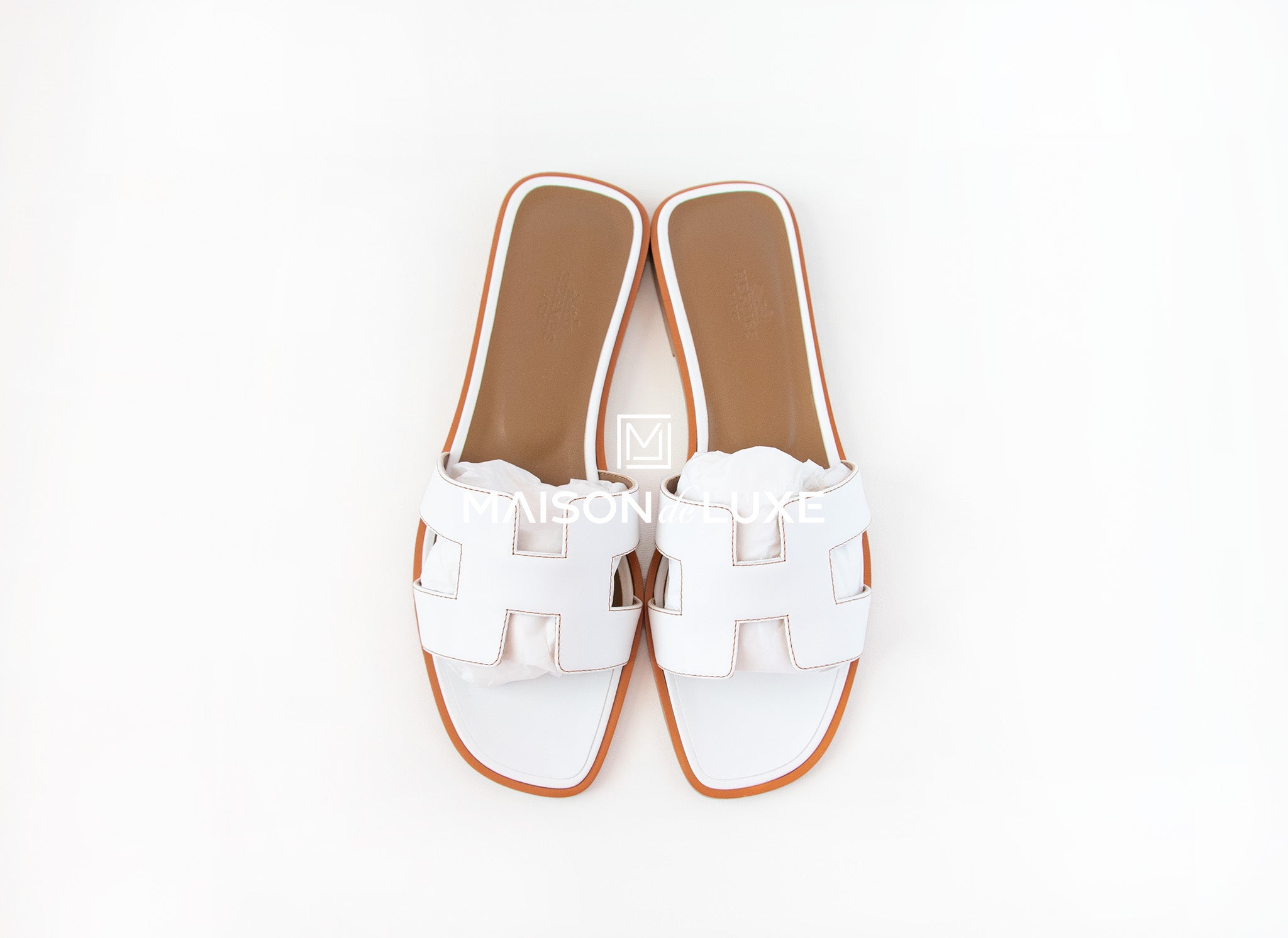Hermes slippers white price Clearance