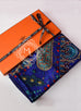 Hermes Cashmere 140 GM Parures des Maharajas Iris Rouge Petrole Shawl Scarf - New - MAISON de LUXE - 2