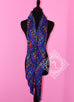 Hermes Cashmere 140 GM Parures des Maharajas Iris Rouge Petrole Shawl Scarf - New - MAISON de LUXE - 4