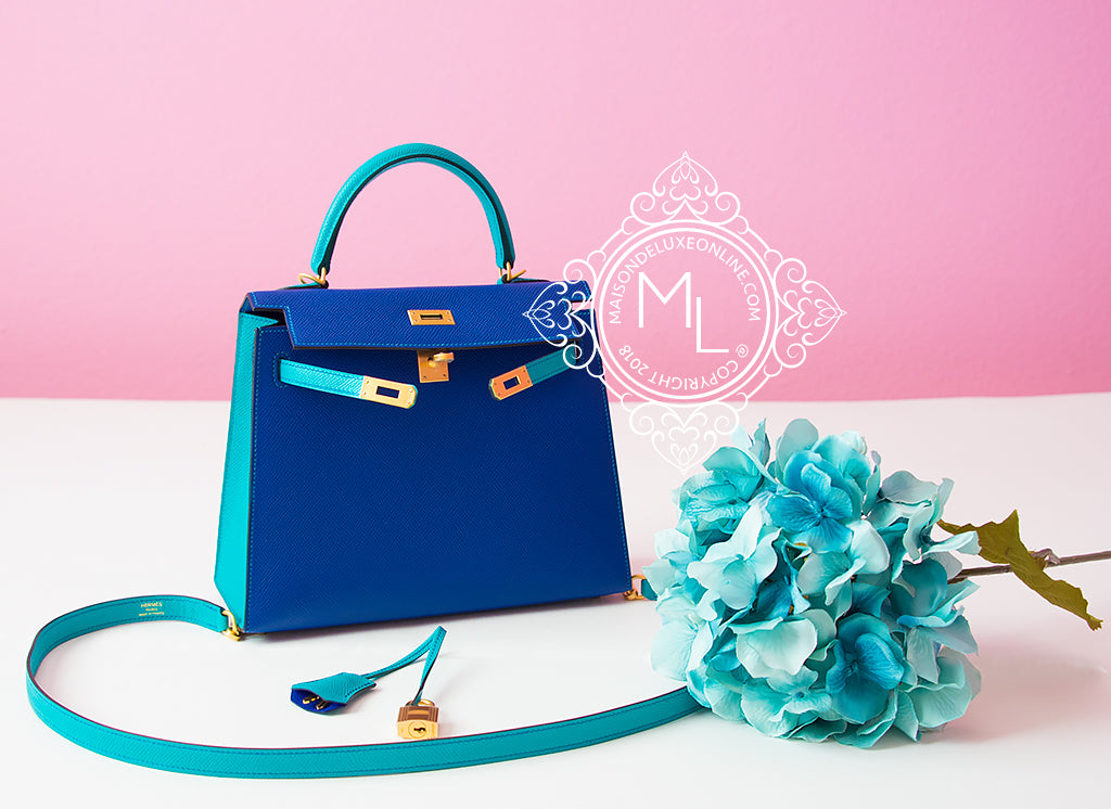 Hermès Kelly 25 Epsom Blue de Prusse | SACLÀB