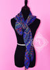 Hermes Cashmere 140 GM Parures des Maharajas Iris Rouge Petrole Shawl Scarf - New - MAISON de LUXE - 6