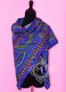 Hermes Cashmere 140 GM Parures des Maharajas Iris Rouge Petrole Shawl Scarf - New - MAISON de LUXE - 7