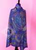 Hermes Cashmere 140 GM Parures des Maharajas Iris Rouge Petrole Shawl Scarf - New - MAISON de LUXE - 9