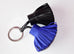 Hermes Blue Electrique Black Carmen Duo Keychain Bag Charm - New - MAISON de LUXE - 2