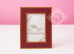 Hermes Classic Pleiade Rouge H Red Leather Photo Frame