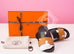 Hermes Men's Black / Natural Izmir Sandal 44 Shoes