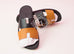 Hermes Men's Black / Natural Izmir Sandal 44 Shoes