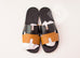 Hermes Men's Black / Natural Izmir Sandal 44 Shoes