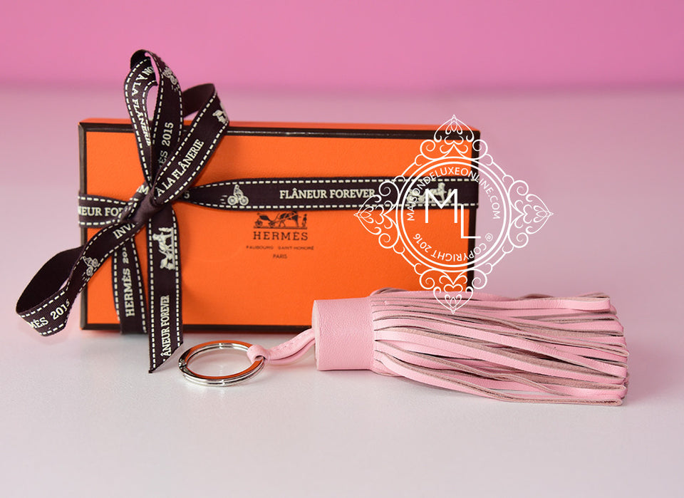 Hermes Pink Rose Sakura Carmen Alto Keychain Bag Charm - New - MAISON de LUXE - 1