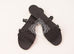 Hermes Womens Rivage Jelly Black Sandal Slipper 38 Shoes