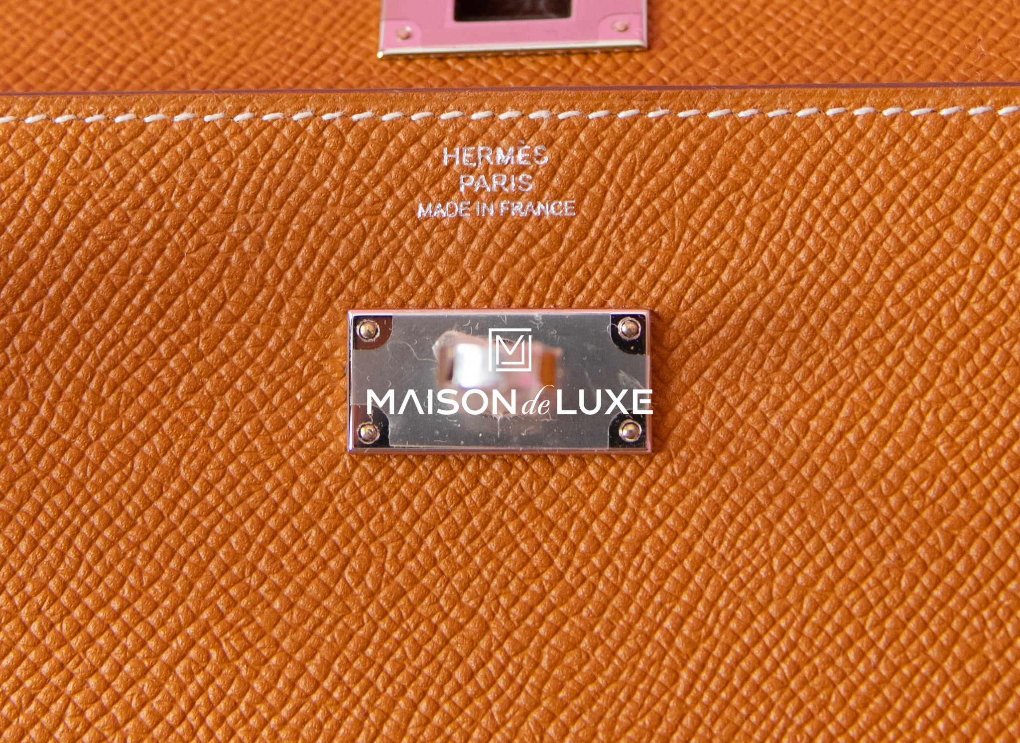 Hermès - Hermès Kelly to Go Epsom Leather Long Wallet Shoulder Bag-Gold Gold Hardware