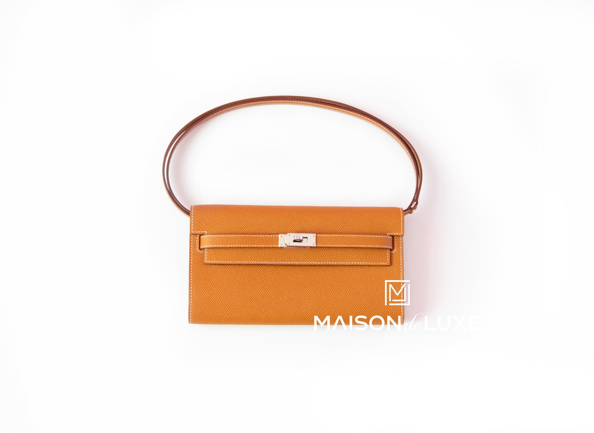 Hermes Constance Wallet To Go Orange Epsom Gold Hardware