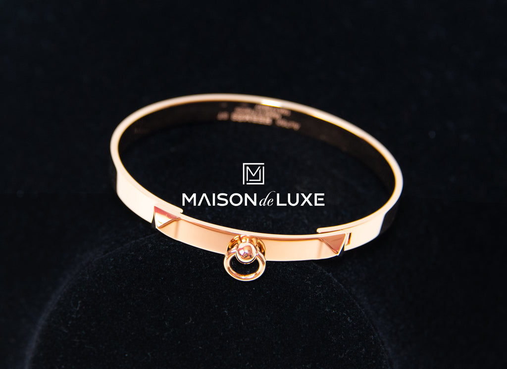Hermes Rose Gold Collier de Chien CDC Bracelet ST