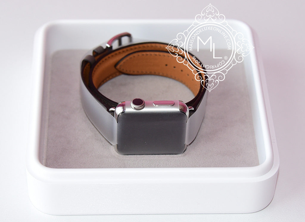 Hermès Double Tour Apple Watch Series 6 with Etain Swift Leather