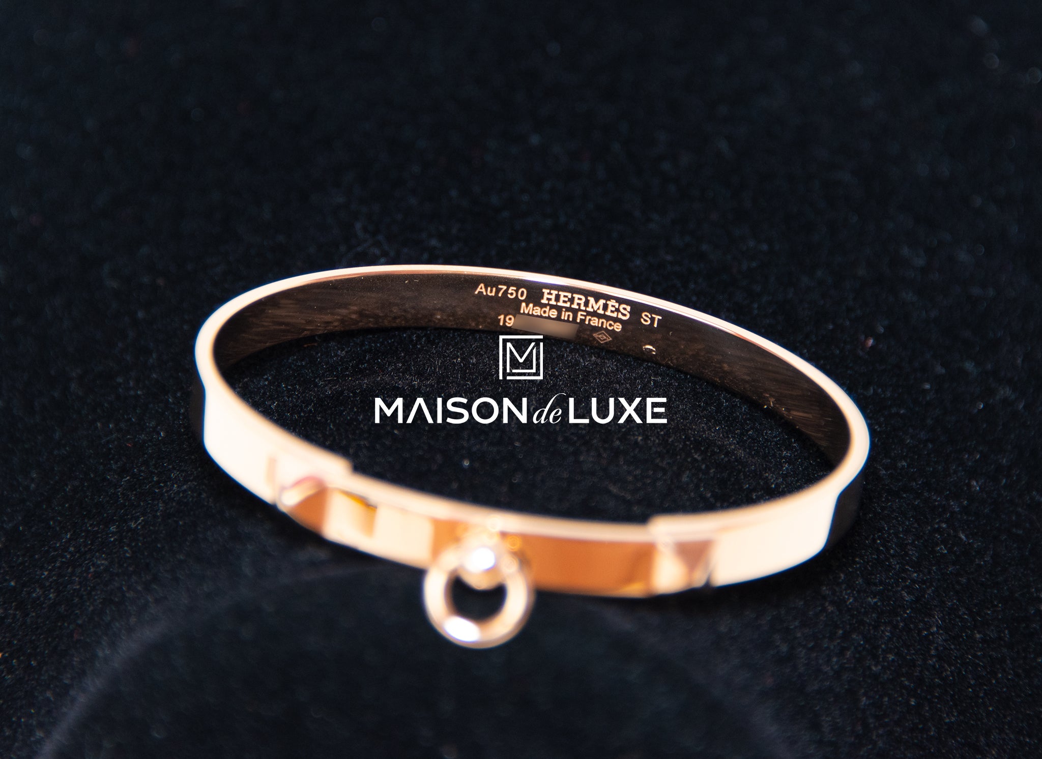 Hermes Craie Rose Gold Collier De Chien Bracelet Cuff – MAISON de LUXE