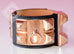 Hermes Noir Black Rose Gold Epsom Collier De Chien Bracelet Cuff S - New - MAISON de LUXE - 2