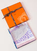 Hermes "Plumets du Roy" Purple Twill Silk 90 cm Scarf