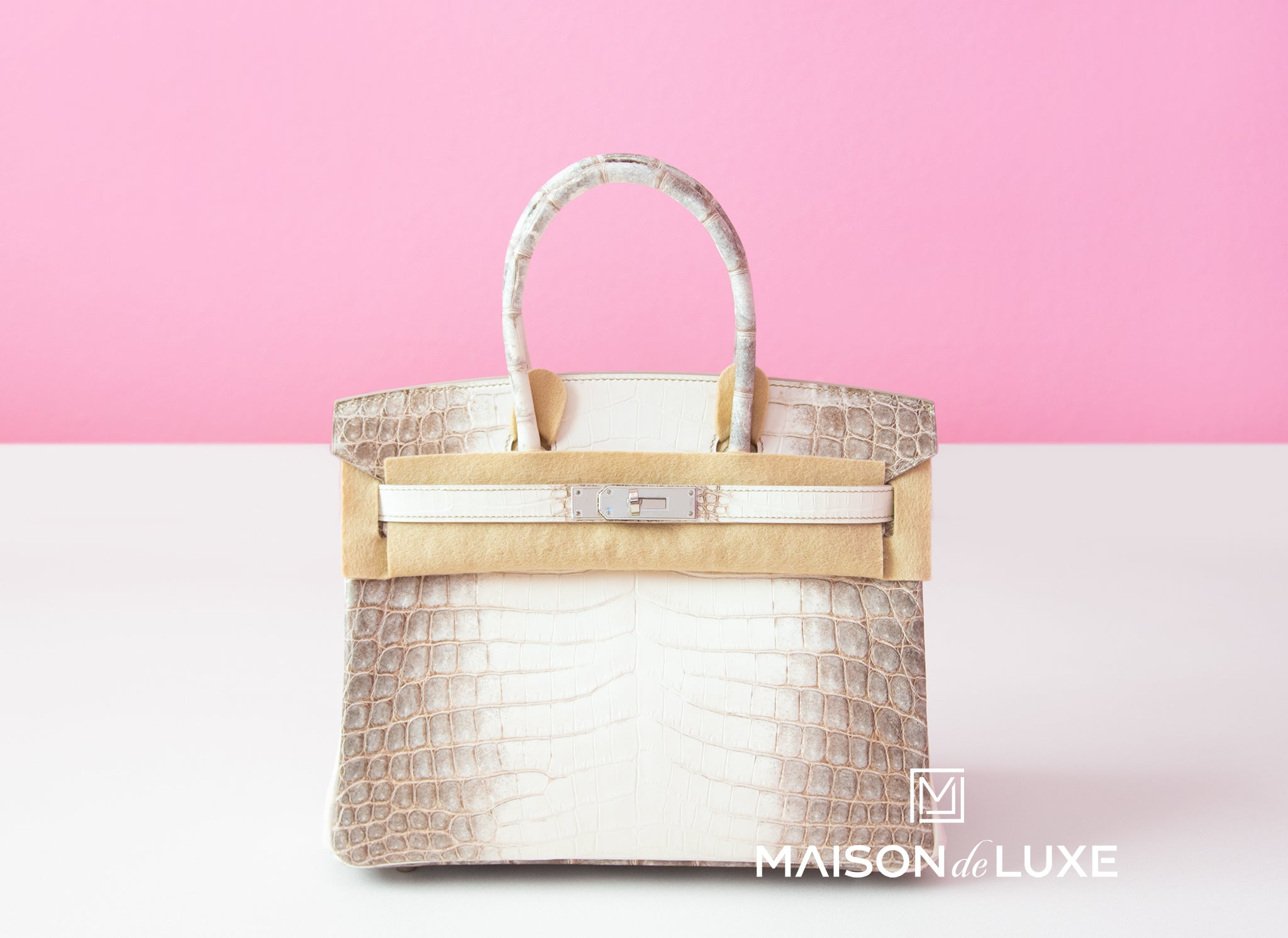 Hermes Birkin 30 Himalayan Himalaya Crocodile Handbag - MAISON de LUXE