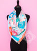 Hermes Blue Twill Silk 90 cm Della Cavalleria Favolosa Scarf
