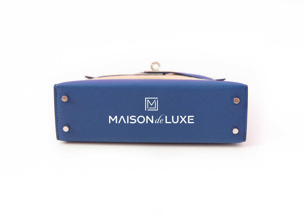 Hermes Blue Marine GHW Porosus Crocodile Kelly Cut - MAISON de LUXE