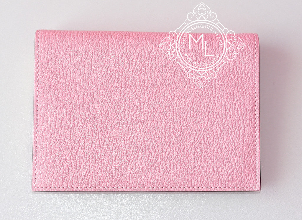 Hermes Rose Sakura Vision Passport / Agenda Notebook Cover (no refill)
