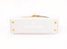 Hermes White & Gris Asphalt Mini Kelly II 20 cm