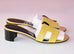 Hermes Womens Jaune Poussi Oasis Patent Sandal Slipper 36.5 Shoes - New - MAISON de LUXE - 3