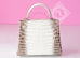 Hermes Blanc Himalayan Himalaya Kelly 25 White Crocodile - New - MAISON de LUXE - 3