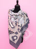 Hermes "Monsieur et Madame" Cashmere 140 GMShawl Scarf