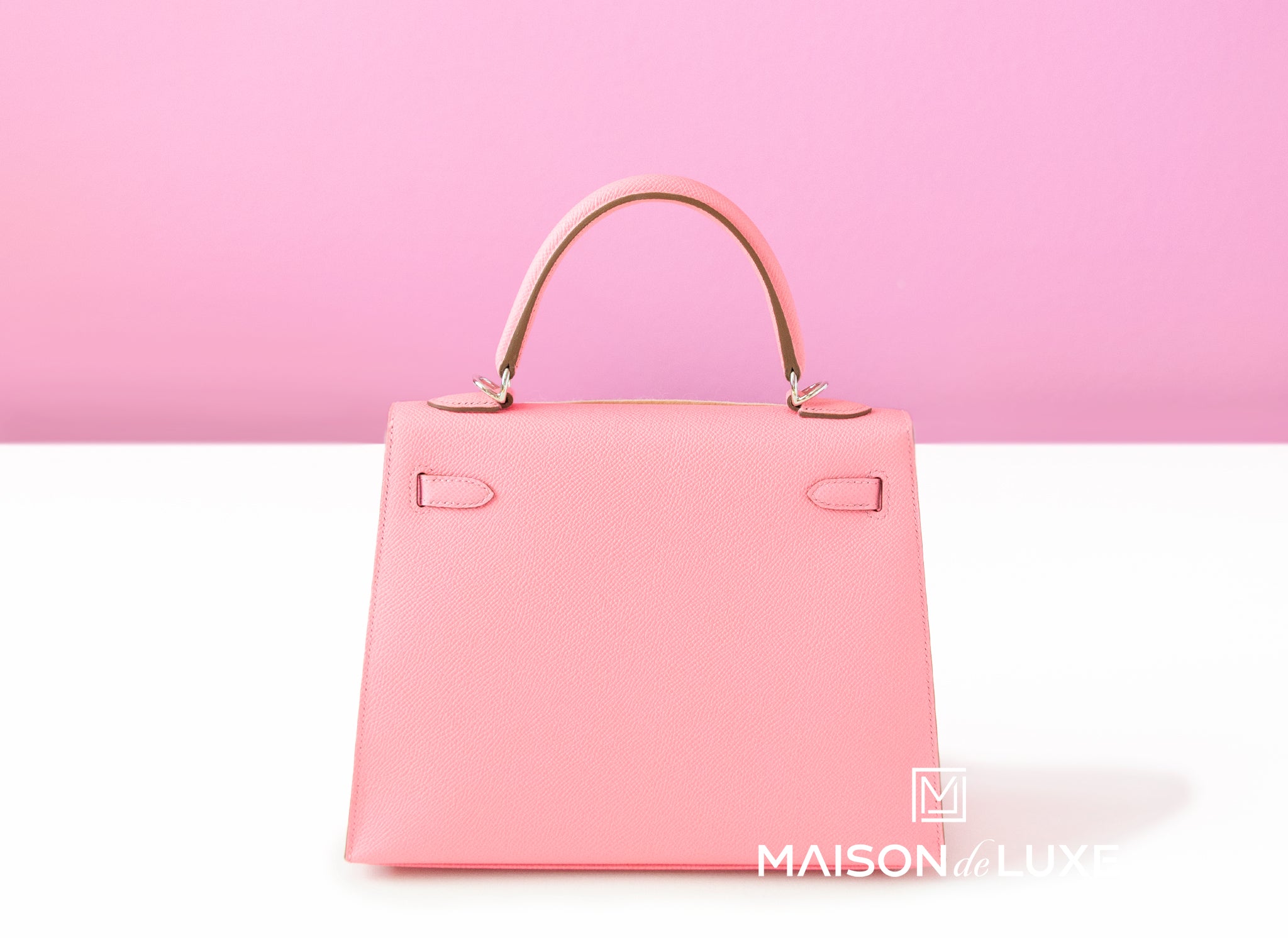 Hermes Kelly 25 Rose Extreme Pink Epsom Sellier Bag Palladium - Chicjoy