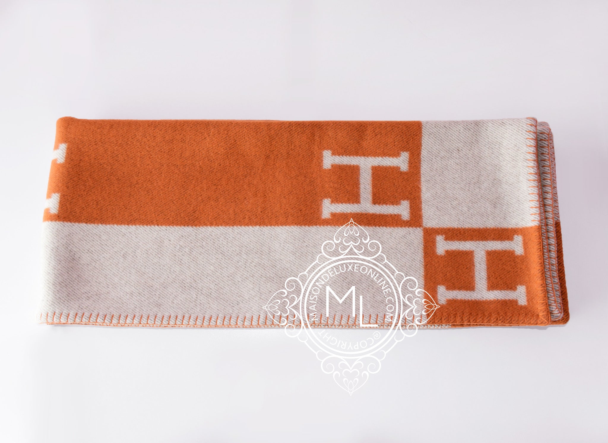 Hermes throw blanket orange Outlet