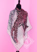 Hermes Cashmere 140 GM Panthera Pardus Gris Chine Rose Ardoise Shawl Scarf - New - MAISON de LUXE - 9