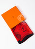 Hermes Rouge Dip Dye Surteint Silk 90 cm Bouquets Sellier Scarf